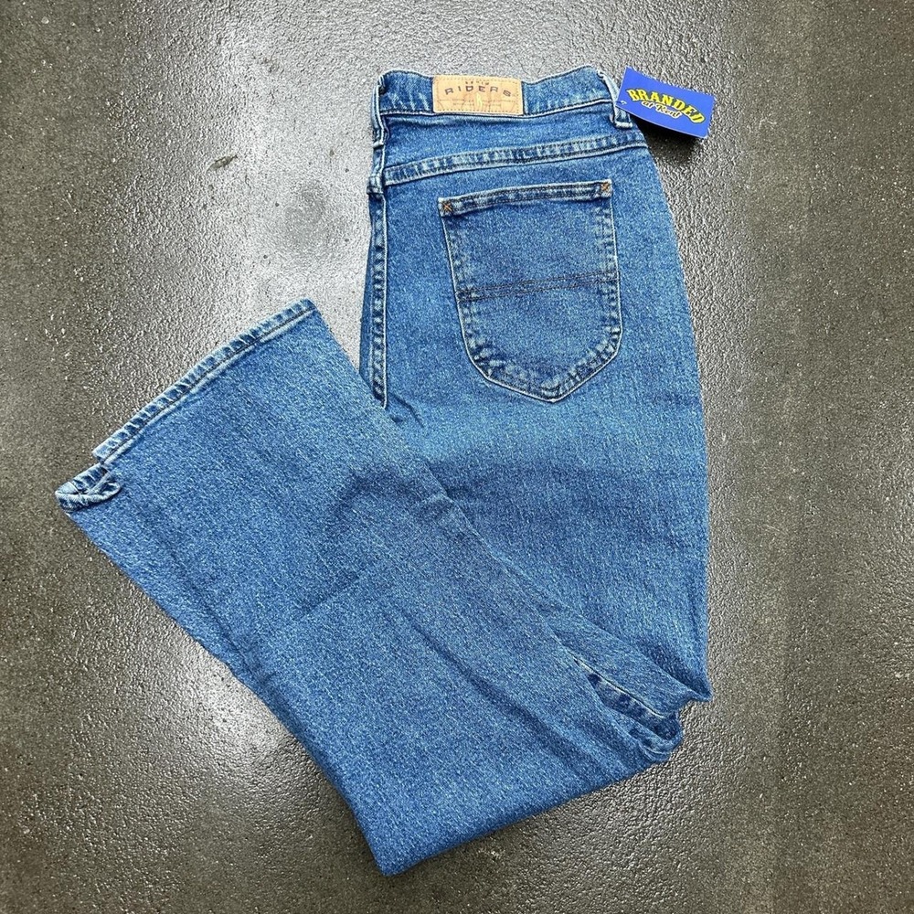 Vintage Lee Riders Denim Medium Wash Blue Jeans Women's 31 x 30 Straight Leg